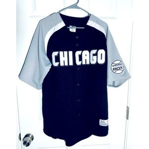 Chicago White Sox Dynasty Tag Black Baseball Jersey Men’s Size Large #3